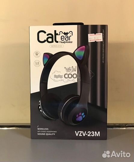 Беспроводные наушники с ушками (светящиеся)