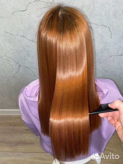 Кератиновое выпрямление волос
