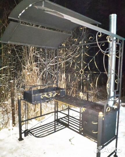 Мангал в стиле лофт