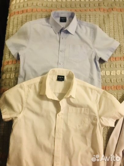3 рубашки и брюки 116/122