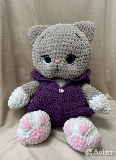 Кошка вязанная на заказ