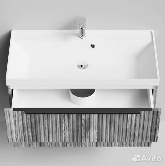 Тумба с раковиной Дольчи 90см Подвесной, Лиственни