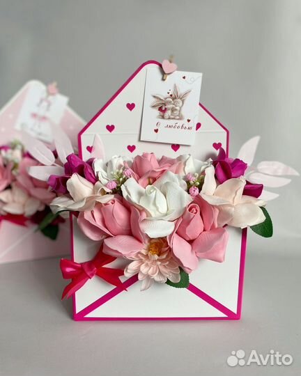 Букет из мыльных цветов, подарок учителю