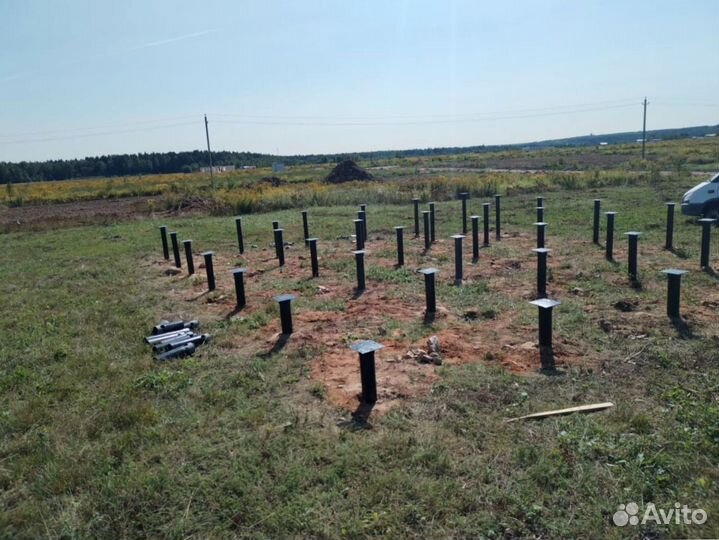 Винтовые сваи + монтаж