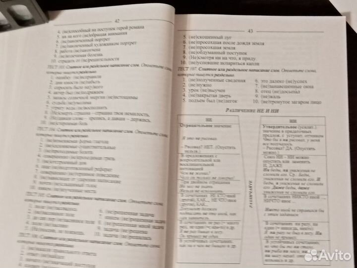 Русский язык в таблицах тестах и формах огэ и егэ