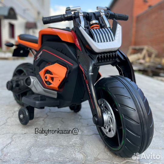 Детский электро мотоцикл 111 XX оранжевый 2-7 лет