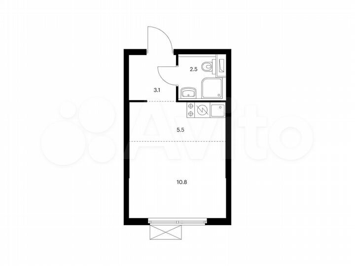 Квартира-студия, 21,9 м², 14/17 эт.