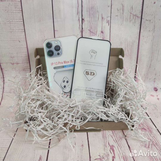 Чехол и защитное стекло для iPhone 13 pro max