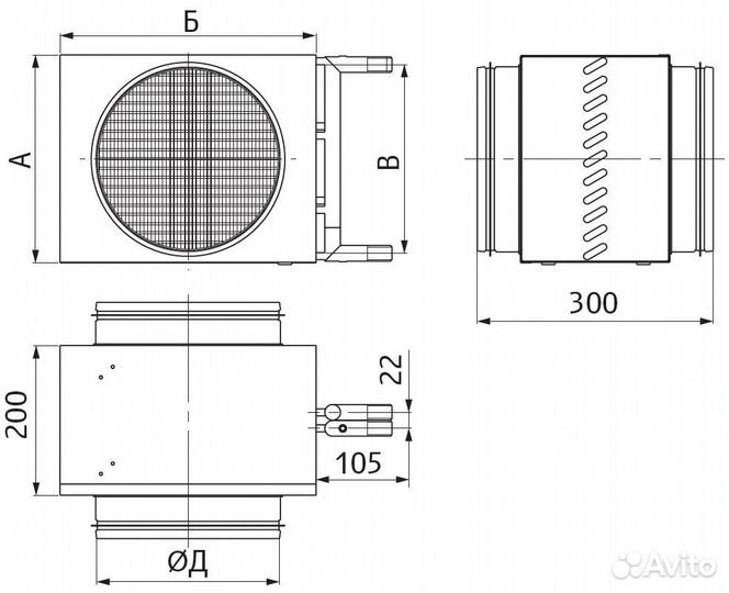 Воздухонагреватель водяной WWK 250/2 (korf)