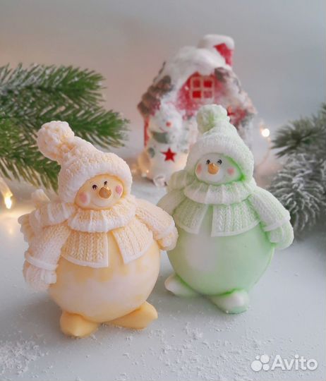 Форма для мыла снеговик-пухляш