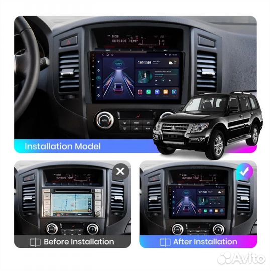 Магнитола Android Mitsubishi Pajero 4 2006-2014