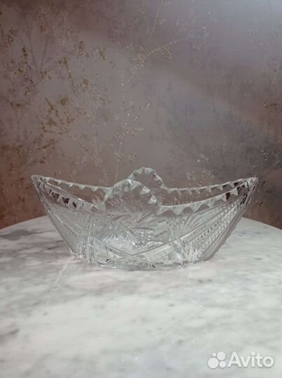 Салатник Ладья, хрусталь