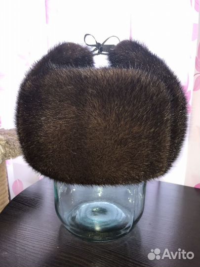 Шапка-ушанка норковая