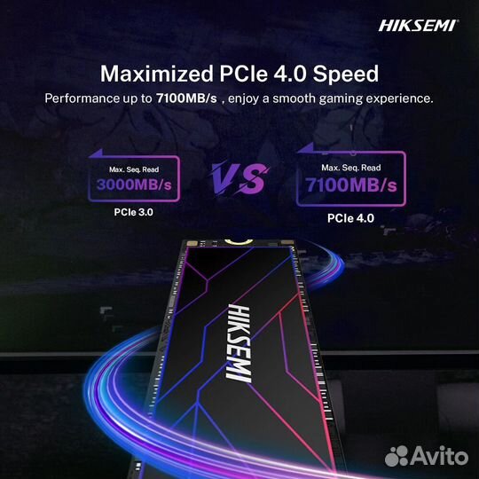 Hiksemi (Hikvision) 2Tb PCIe 4.0 NVMe SSD, новый