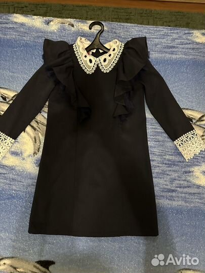 Платье школьное синее для девочки 122