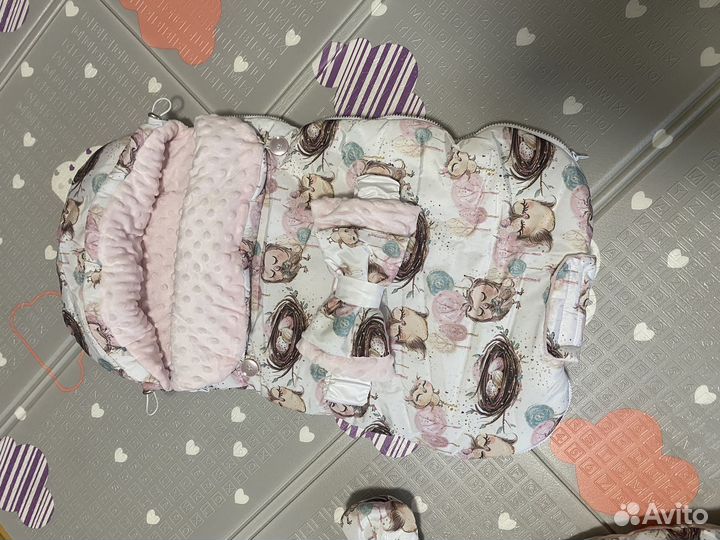 Конверт на выписку для девочки осень-зима