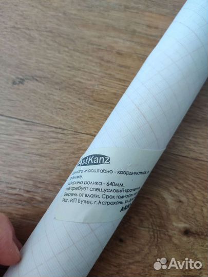 Тубус лекало миллиметровая бумага