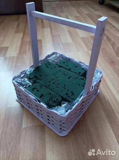 Корзина для создания букета плюс губка
