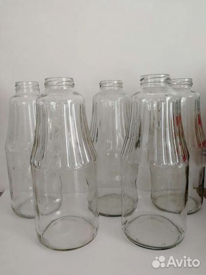 Бутылка стеклянная 1л для сока, вина, настойки