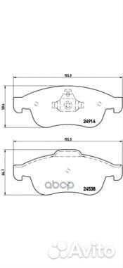 Колодки тормозные P68050 P68050 Brembo