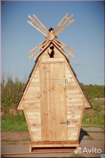 Уличный туалет деревянный GAR206