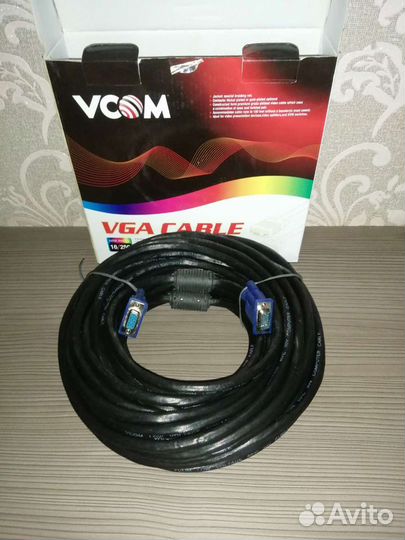 Удлинитель vcom svga - svga (VVG6460) 20 м, черный