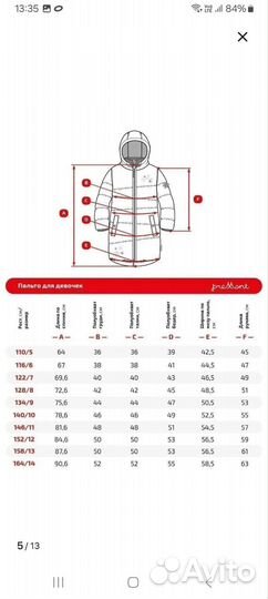Зимнее мембранное пальто для девочки 152