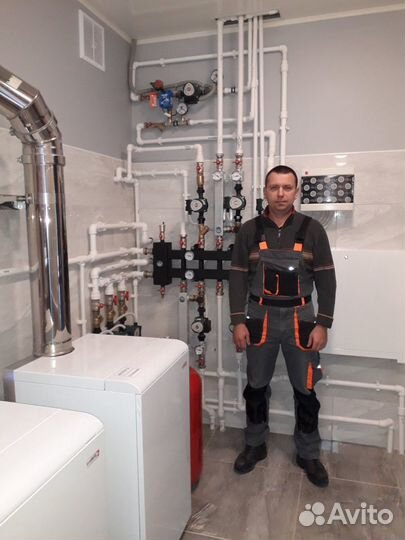 Монтаж систем отопления и водоснабжения сантехники