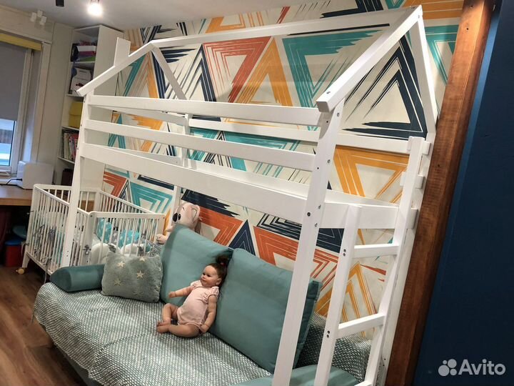 Кровать чердак натуральный массив