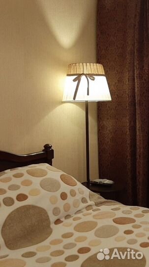 Абажур прованс с бантиком Лён