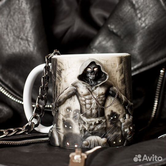 Кружка с декором из полимерной глины