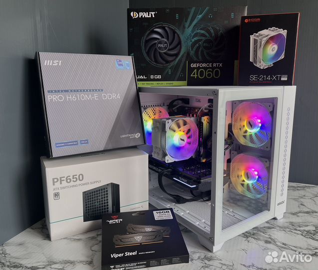 Новый компьютер i3 12100F/RTX 4060/16Gb