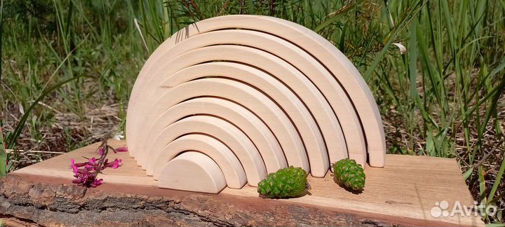 Деревянная радуга 16 см