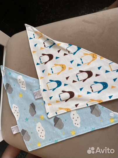 Слюнявчики детские хлопковые