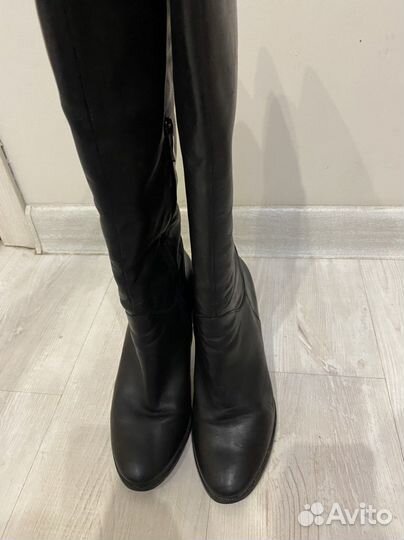 Сапоги женские кожаные 40