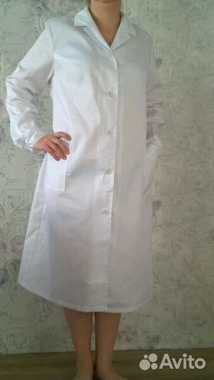 Халат медицинский и противокислотный, 48-58 размер