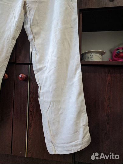 Мужские курортные брюки / штаны / джинсы. Белые, м