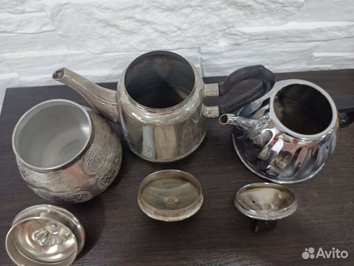 Чайники заварочные Кольчугино и сахарница СССР