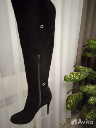 Сапоги ботфорты 39 размер замшевые