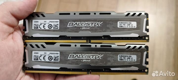 Оперативная память Crucial Ballistix DDR4 16GB