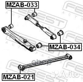 Сайлентблок задней поперечной тяги mzab-034 Febest