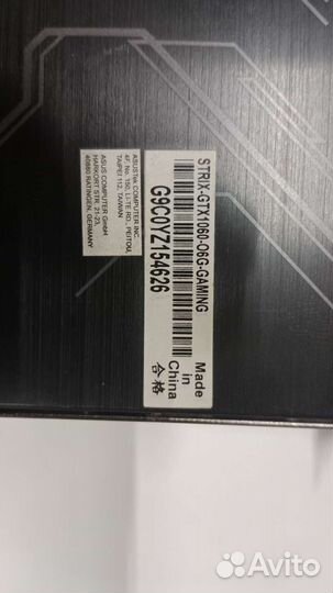 Видеокарта gtx 1060 6gb asus strix