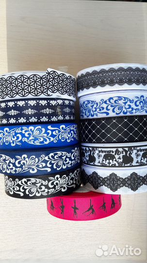Лента репсовая с рисунком