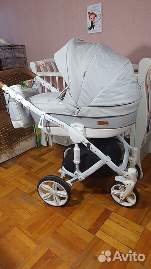 Прогулочная коляска 2 в 1 rico naturo + автолюлька