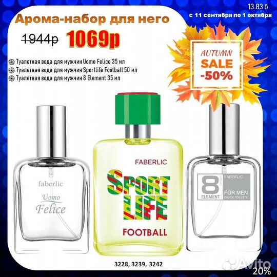 Парфюмерная вода avon, faberlic мужские