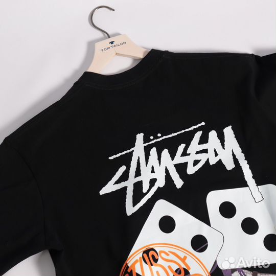 Футболка stussy черная стильная