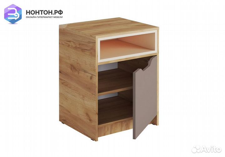 Тумба Rich дуб крафт золотой / миндаль / глиняный