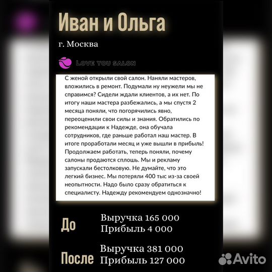 Помощь салонам красоты