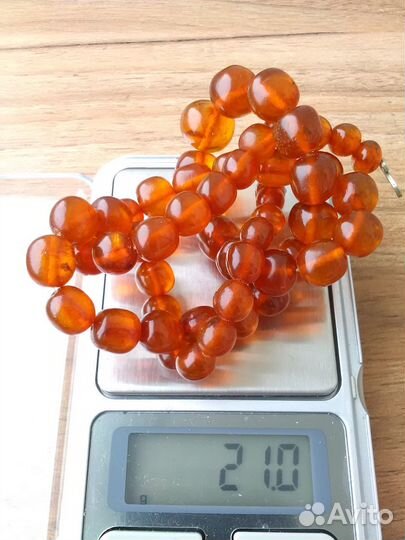 Бусы из янтаря. Винтаж