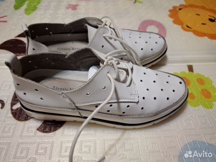 Мокасины кожаные